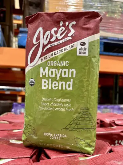Jose's organic mayan blend coffee from costco