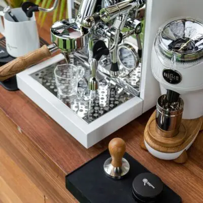 espresso machine accessories in white